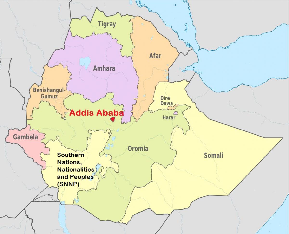 addis ababa Ethiopia map world