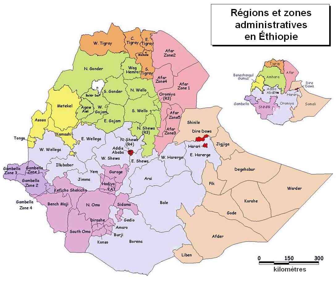 map of Ethiopia administrative