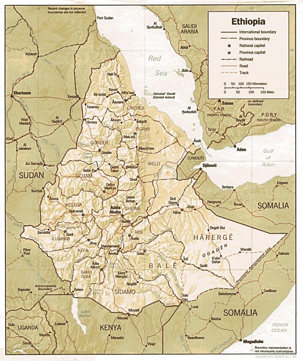 map of Ethiopia map old