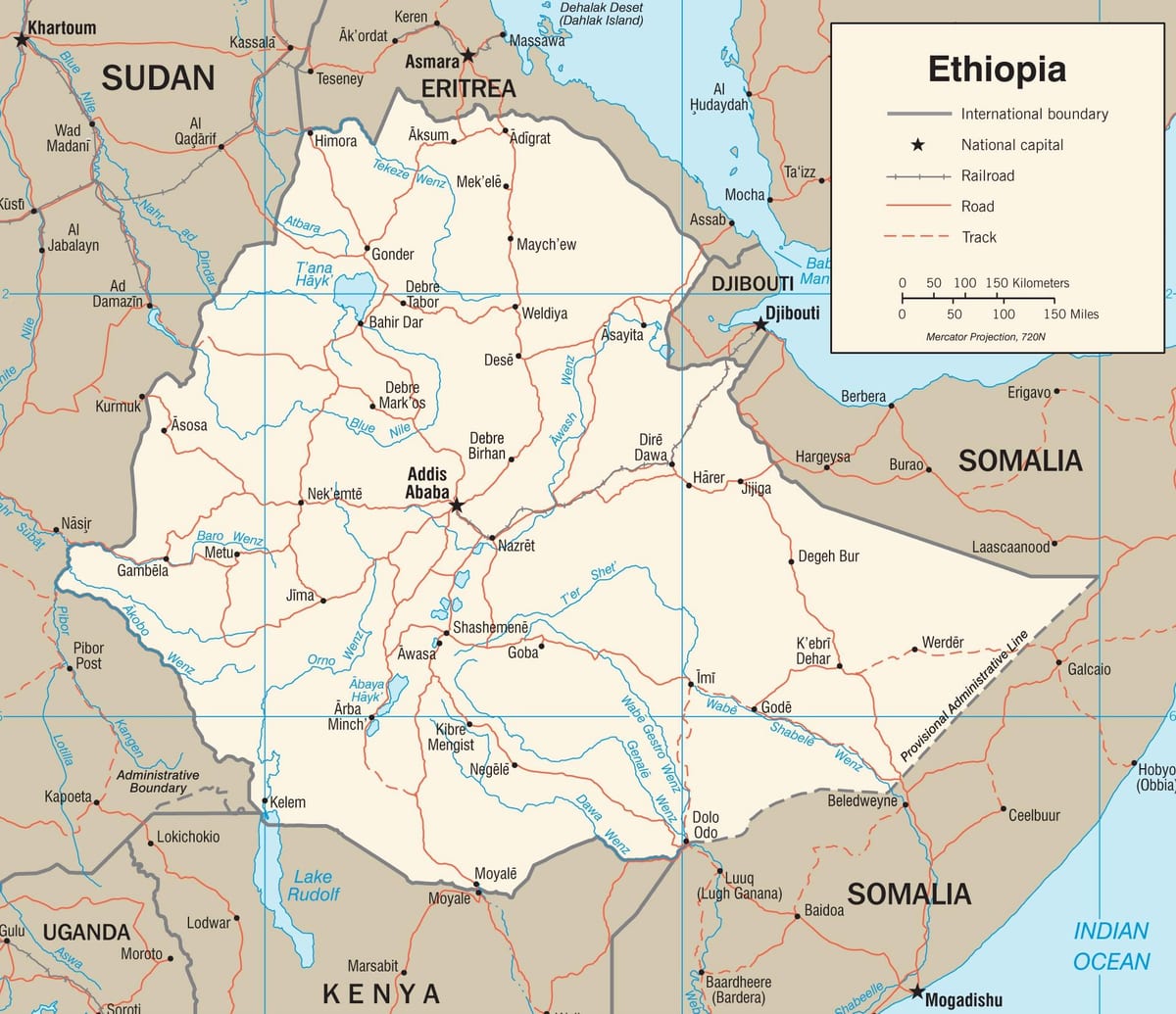 map of Ethiopian map picture