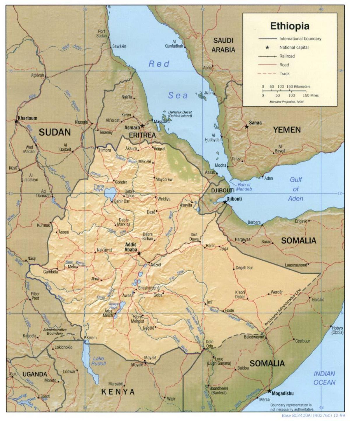 map of Ethiopian mapping agency website