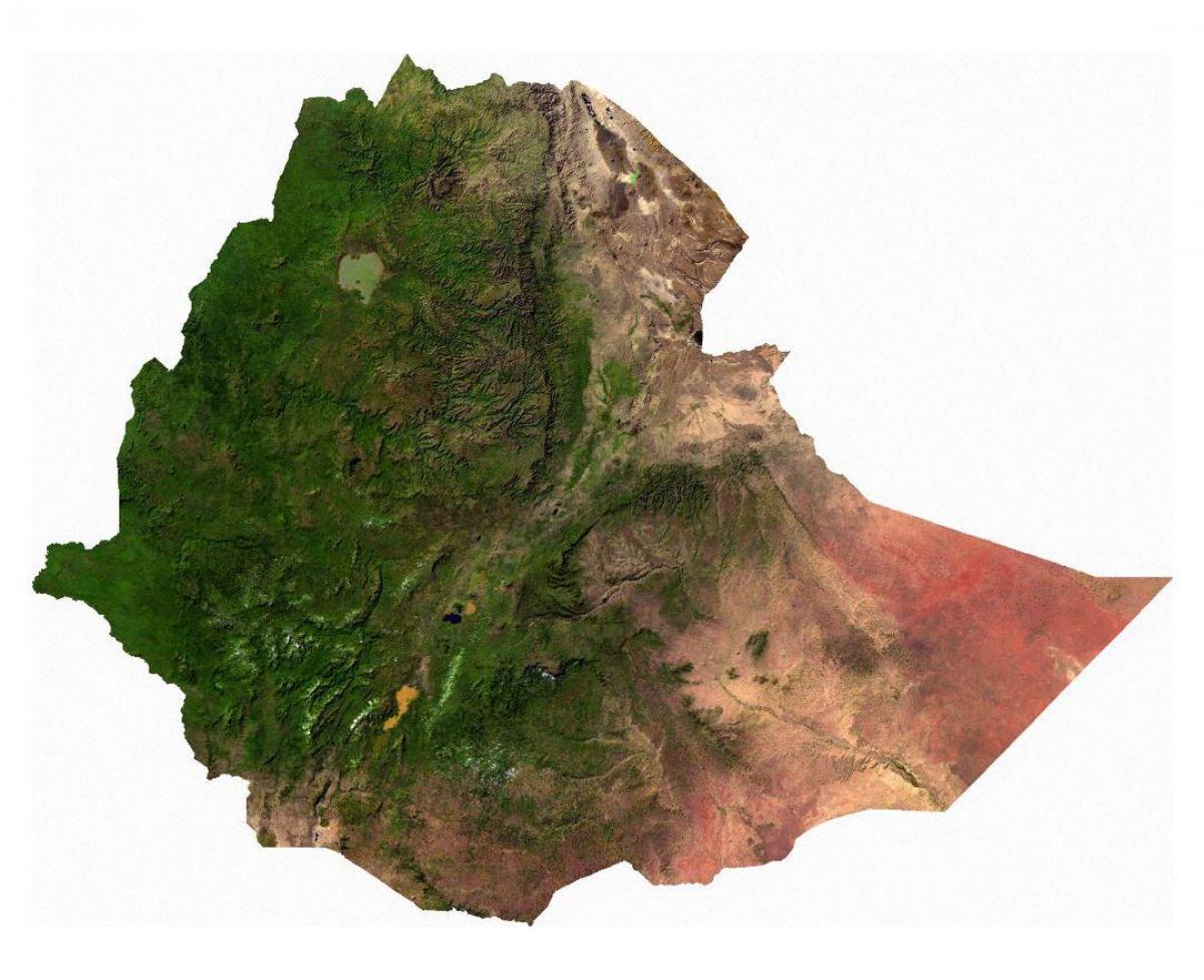 Ethiopia satellite map