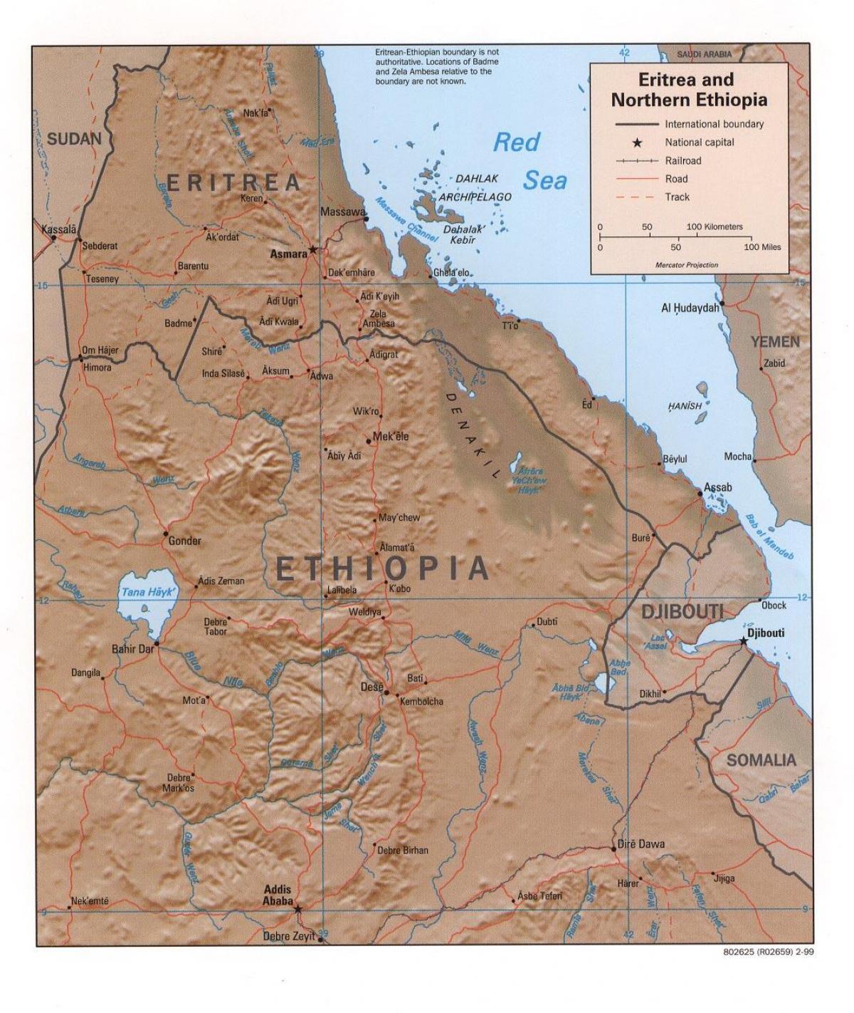 map of north Ethiopia