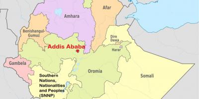 Addis ababa Ethiopia map world