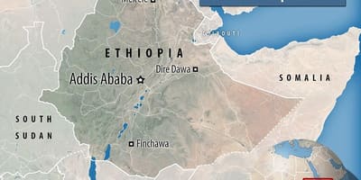 Danakil depression Ethiopia map