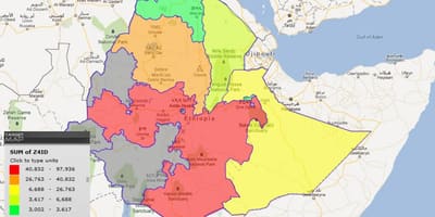Ethiopia provinces map