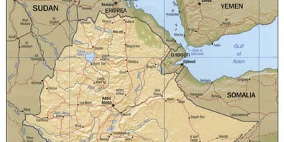 Map of Ethiopia map 1980