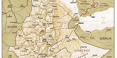 Map of Ethiopia map old