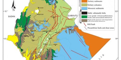 Map of Ethiopia natural resources