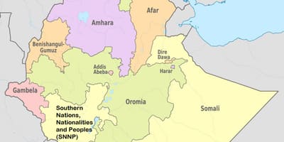 Ethiopian states map