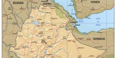Map of Ethiopian mapping agency website