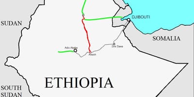 Ethiopian railway map