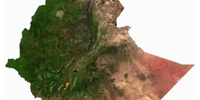 Ethiopia satellite map