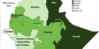 Map of Ethiopian tribes