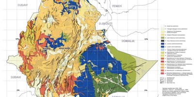 Map of geological map of Ethiopia