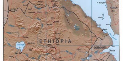 Map of northern Ethiopia